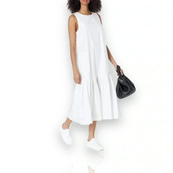 Small The Drop Women's Ilana Loose Sleeveless Wide-Hem Poplin Maxi Dress - Picture 1 of 9